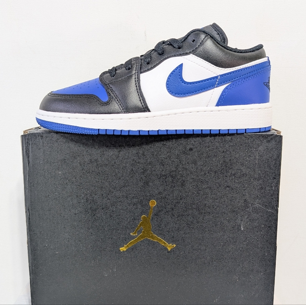 Nike Air Jordan 1 Low GS 4Y AJ1 Alternate Royal Toe Kids Youth 553560-140